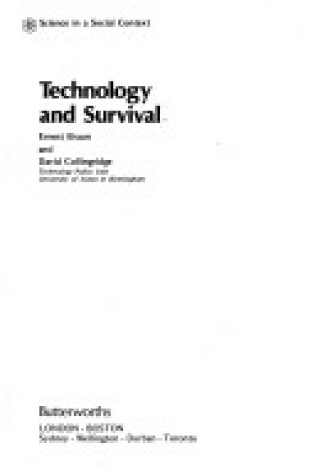 Cover of Technology and Survival