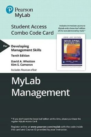 Cover of Mylab Management with Pearson Etext -- Combo Access Card -- For Developing Management Skills