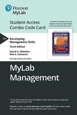 Book cover for Mylab Management with Pearson Etext -- Combo Access Card -- For Developing Management Skills