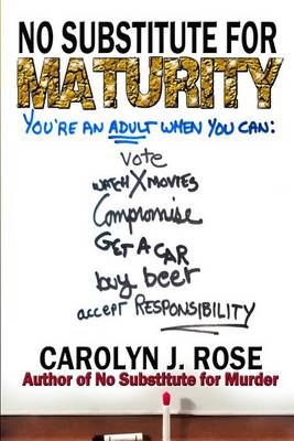 Book cover for No Substitute for Maturity