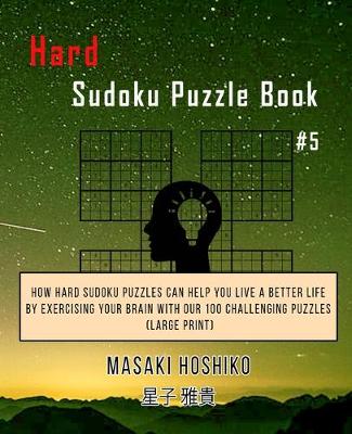 Book cover for Hard Sudoku Puzzle Book #5