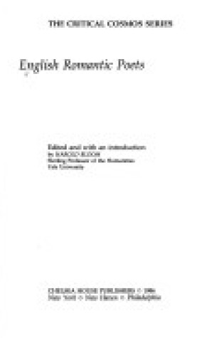 Cover of English Romantic Poets(oop)