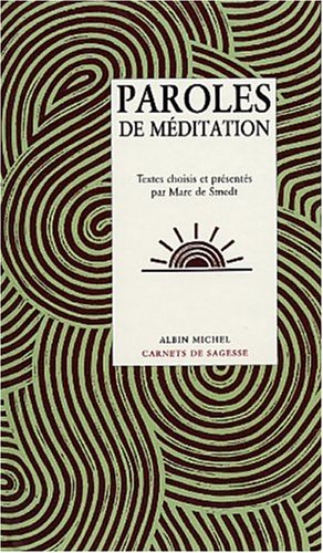 Book cover for Paroles de Meditation