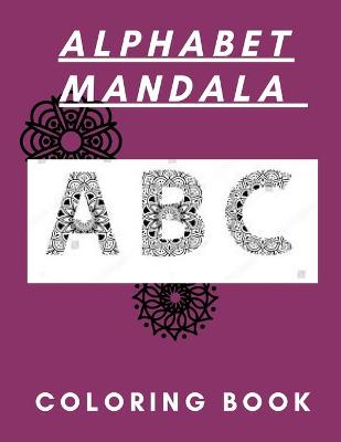 Book cover for Alphabet mandala coloring book