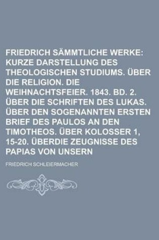 Cover of Friedrich Schleiermacher's Sammtliche Werke Volume 2, V. 4