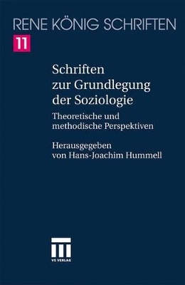 Book cover for Schriften Zur Grundlegung Der Soziologie