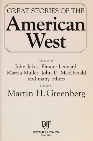 Cover of Great Stories of the American West