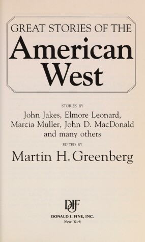 Book cover for Great Stories of the American West