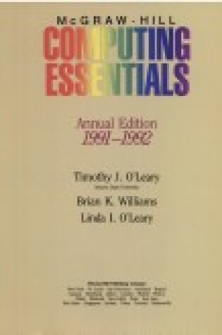 Cover of Mcgraw-Hill Computing Essentials. Annual Edition, 1991-1992