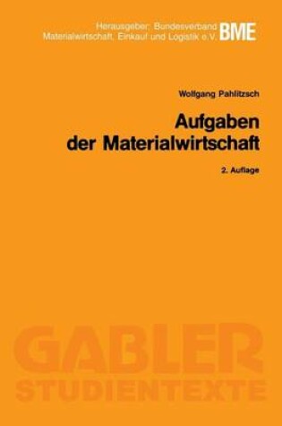 Cover of Aufgaben Der Materialwirtschaft