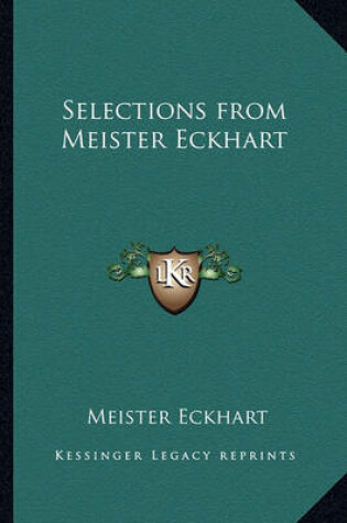 Cover of Selections from Meister Eckhart