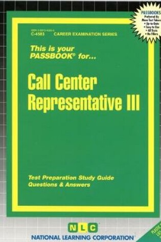 Cover of Call Center Representative III