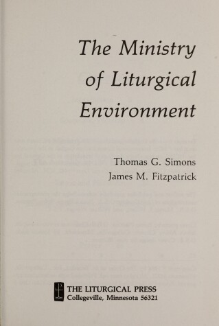 Cover of The Ministry of Liturgical Environment