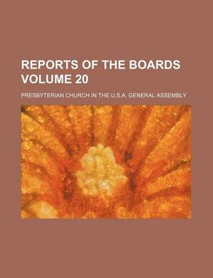 Book cover for Reports of the Boards Volume 20