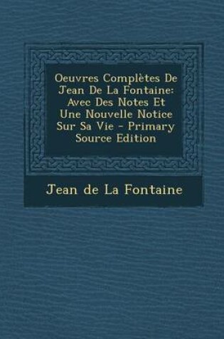 Cover of Oeuvres Completes de Jean de La Fontaine