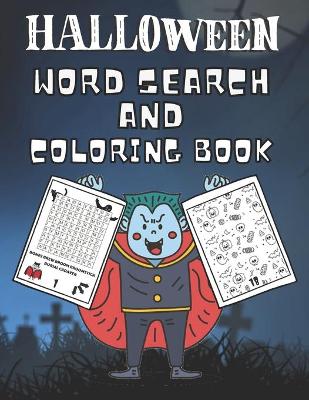 Book cover for Halloween! Word Search And Coloring Book