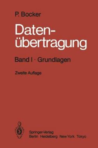 Cover of Datenubertragung Technik Der Daten- Und Textkommunikation
