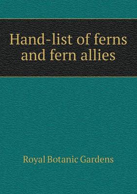 Book cover for Hand-list of ferns and fern allies