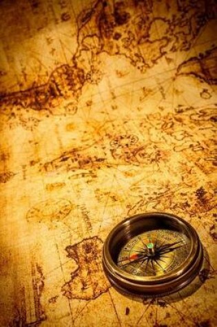 Cover of Vintage Compass on Ancient World Map Journal