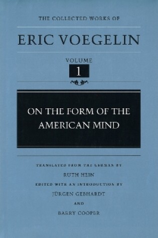 Cover of On the Form of the American Mind (CW1)