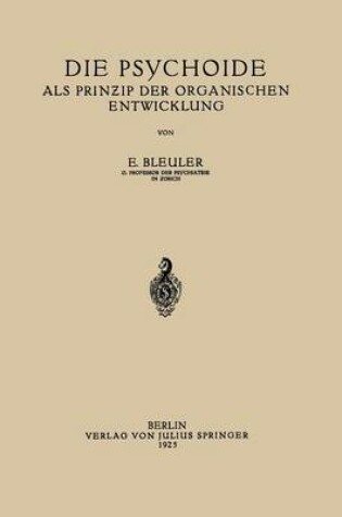 Cover of Die Psychoide