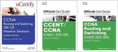 Cover of CCNA Routing and Switching 200-125 Official Cert Guide Library and Pearson Ucertify Network Simulator Academic Edition Bundle