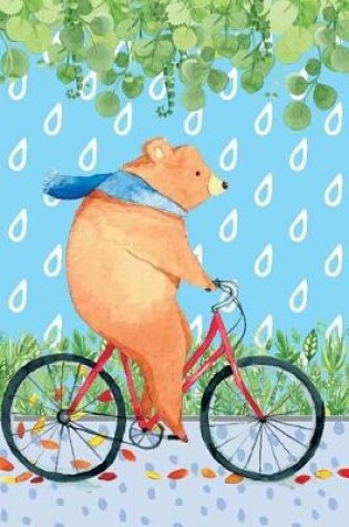 Cover of Bullet Journal Notebook Bear Riding Bicycle