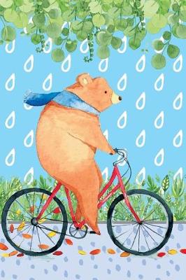 Book cover for Bullet Journal Notebook Bear Riding Bicycle