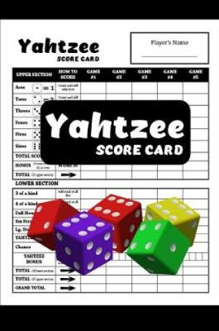 Cover of Yahtzee Score Card