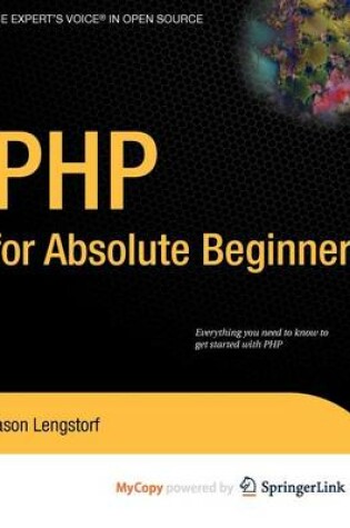 Cover of PHP 6 for Absolute Beginners