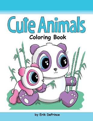 Book cover for Cute Animals Coloring Book