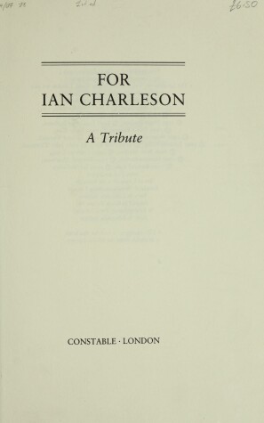 Book cover for For Ian Charleson