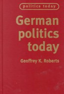 Book cover for German Politics Today