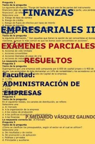 Cover of Finanzas Empresariales II-Ex