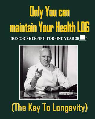 Book cover for Only You Can Maintain Your Health Log
