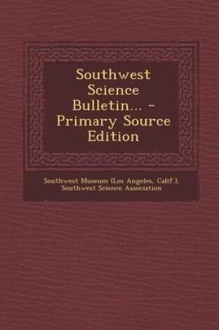 Cover of Southwest Science Bulletin...