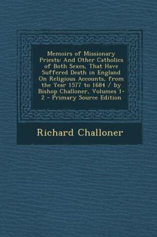 Cover of Memoirs of Missionary Priests