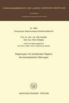 Book cover for Regelungen Mit Schaltenden Reglern Bei Stochastischen Storungen