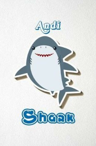 Cover of Andi Shark A5 Lined Notebook 110 Pages