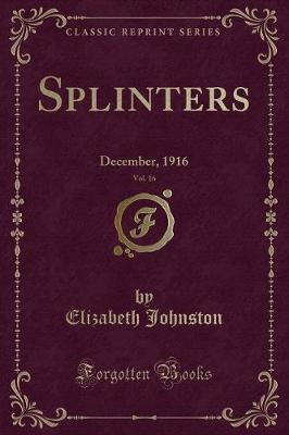 Book cover for Splinters, Vol. 16