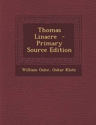 Book cover for Thomas Linacre