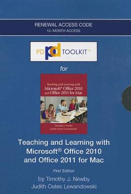 Book cover for PDToolKit -- 12-month Extension Standalone Access Card (CS Only) -- for Teaching and Learning with Microsoft Office 2010 and Office 2011 for Mac