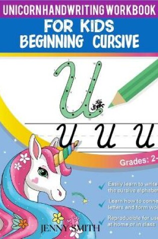 Cover of Unicorn Handwriting Workbook for Kids