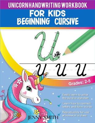 Book cover for Unicorn Handwriting Workbook for Kids