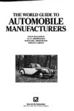 Cover of The World Guide to Automobile Manufacturers