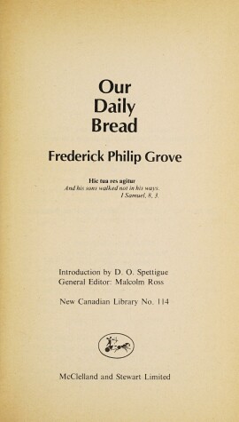 Book cover for Our Daily Bread