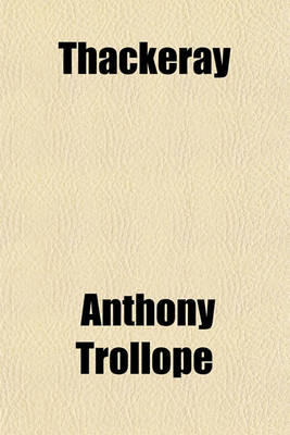 Book cover for Thackeray Volume 36