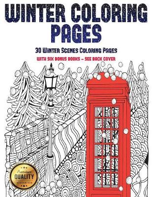 Book cover for 30 Winter Scene Coloring Pictures to Color