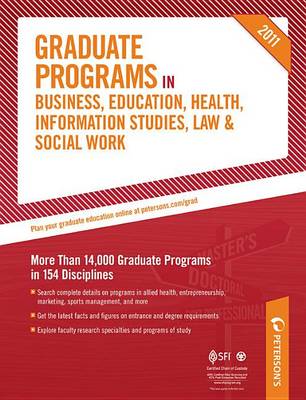Book cover for Graduate Programs in Business, Education, Health, Information Studies, Law & Social Work