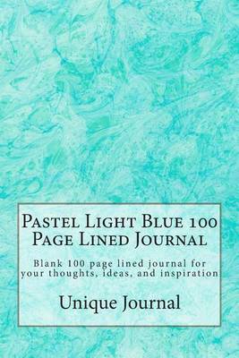 Book cover for Pastel Light Blue 100 Page Lined Journal